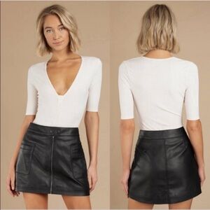 NWT Free People Faux Leather Skirt
